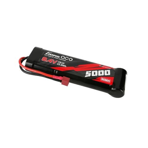 Gens ace 8.4V 5000mAh Ni-MH Battery Flat Style with T Plug(4Pcs) - size: 4Pcs