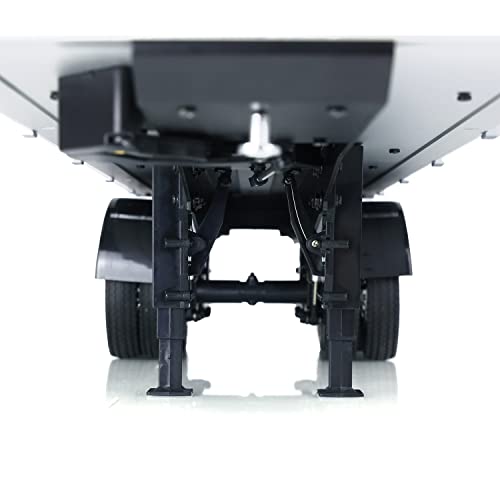 US in Stock, RC Tractor Flatbed Semi Trailer Truck 1/14 2Axle Compatible with DIY Tamiya Construction Vehicle Model