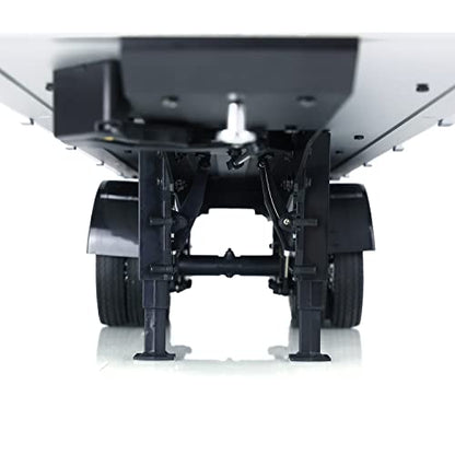 US in Stock, RC Tractor Flatbed Semi Trailer Truck 1/14 2Axle Compatible with DIY Tamiya Construction Vehicle Model