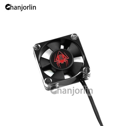 RC Car Metal Motor Cooling Fan 25mm 30mm 35mm 40mm 50mm RC Heatsink 28000RPM ESC Cooling Fans Silvery-Black for 1/8 1/10 1/12 Truck Off Road Crawler Car 540 550 Brushless OR Brushed (30mm)