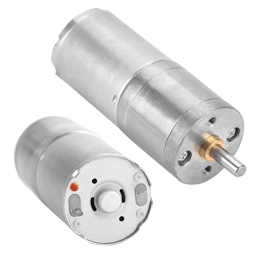 12V Mini DC Motor, 1000RPM Micro Electric Gear Motor Metal Reversible High Torque Speed Reduction Shaft 25mm for PCB DIY RC Car Robot Model Drive Electric Drill Gear Box(1000RPM) - size: 1000RPM