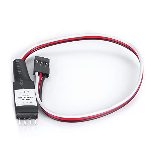 1/24 RC Car Light Control Receiver CH2 Electronic Switch System On/Off for 1:24th Axial SCX24 RC Crawler Car Upgrade Parts (Double Channel) - size: Double Channel