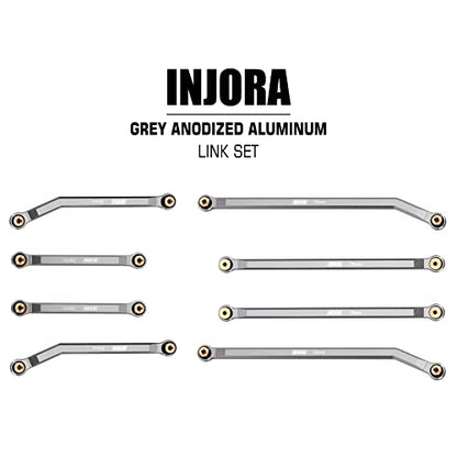 INJORA High Clearance Front 4 Links Set for SCX24 Gladiator Dodge Power Wagon 1/24 RC Crawler Car Axial, 8PCS (Grey) - color: Grey