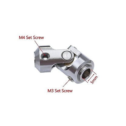 2PCS Stainless Steel Free to Cut Length Driveshaft Universal Joint Drive Shaft for 1/10 LCG DIY RC Crawler SCX10 I II III TRX4 Capra Upgrade Parts… - color: Silver