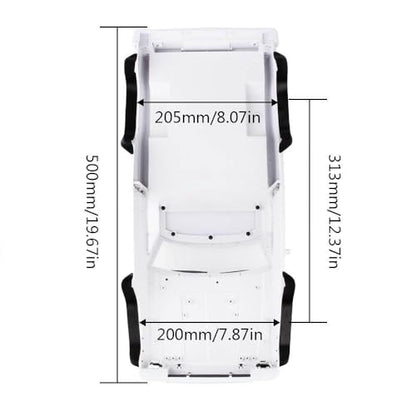 RC Car Hard Body Shell Kit,313mm Wheelbase Cherokee Body Car Shell for 1/10 RC Crawler Axial SCX10 & SCX10 II 90046 90047 TRX4 Kit (White, Pickup A) - color: White, Pickup a