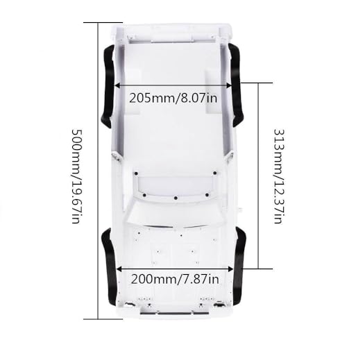 RC Car Hard Body Shell Kit,313mm Wheelbase Cherokee Body Car Shell for 1/10 RC Crawler Axial SCX10 & SCX10 II 90046 90047 TRX4 Kit (White, Pickup A) - color: White, Pickup a
