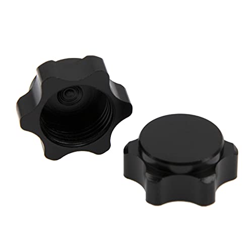8Pcs Metal RC Wheel Hub Anti-Dust Cover 17mm Rim Hex Nut Compatible with Teamc HSP 1/8 HPI RC Car Truck (Black) - color: Black