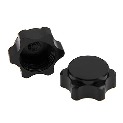 8Pcs Metal RC Wheel Hub Anti-Dust Cover 17mm Rim Hex Nut Compatible with Teamc HSP 1/8 HPI RC Car Truck (Black) - color: Black