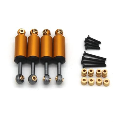 Compatible with FMS for FCX24 for Xiaoqi 1/24 RC Car Upgrade Modification Parts Accessories Built‑in for Spring Shock Absorber RC Assortment(Yellow) - color: Yellow