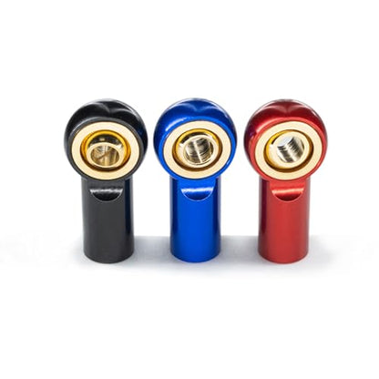 [20Pcs] M3 RC Ball Joint Rod End Links, CNC Aluminum Alloy M3 Rod Ends with Gold-Plated Copper Ball, Precision Linkage Ends for 1/10 RC Crawler Axial SCX10, Traxxas, Tamiya, Redcat -Blue - color: Blue