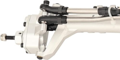 Full CNC Aluminum F9 Portal Front Rear Axle with Offset Front Differential for 1/10 RC Crawler Capra Gmade R1 Rock Buggy LCG Cheater Rigs 1.9 UTB Shafty (Silver) - color: Silver