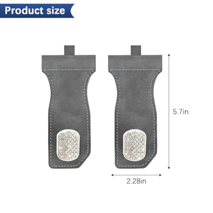 Bling Car Co-Pilot Glovebox Hook, 2PCS Crystal Rhinestone Vehicle Passenger Seat Hanging Storage Hooks for Handbag Purse, Automotive Glove Box Organizer Hanger, Universal Fit (Gray) - color: Gray