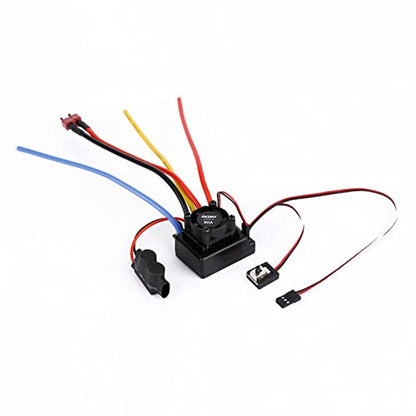 80A Sensored Brushless ESC, RC Car Electronic Speed Controller, Adjustable Sensored Sensorless Brushless Motor ESC with 5V/3A BEC for 1:10 Off - Road Trucks and Buggies