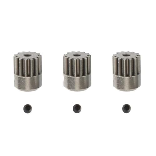 Compatible with HBX 16889 16889A 16890 16890A SG1601 SG1602 RC Car Spare Parts 3Pcs Metal Motor Gear Pinion Gear 14T RC Assortment