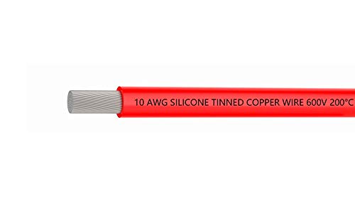TUOFENG 10 AWG Silicone Wire 90 Feet Red Wire 10 Gauge | Stranded Wires, Ultra Flexible, Tinned Copper Wire, High Temperature Resistance - size: 10 AWG single Red wire 90ft
