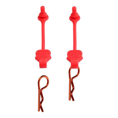 8PCS TGCWENG Universal RC Body Clips w/Pull Tabs Car Clips R Clips for All 1/10 1/12 Scale Losi HPI Arrma Kyosho Himoto RC Car Truck Crawler Body Shell Upgrades (1.2mm Orange Clips+Red Pull) - color: Orange Clips+Red Pull