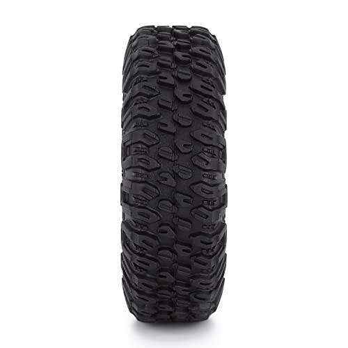RC Car Tires,WONFAST 4PCS 1.55 inch Mud Wheel Tyre Terrain Crawler Rubber Tires Foam Insert for 1:10 RC Crawler Car for Axial 90069 TF2 D90 CC01 LC70 Tamiya MST JIMNY UTB18(85MM) - color: 85mm
