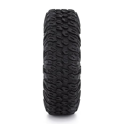 RC Car Tires,WONFAST 4PCS 1.55 inch Mud Wheel Tyre Terrain Crawler Rubber Tires Foam Insert for 1:10 RC Crawler Car for Axial 90069 TF2 D90 CC01 LC70 Tamiya MST JIMNY UTB18(85MM) - color: 85mm