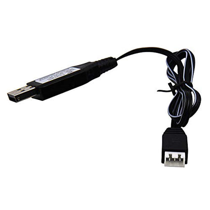 Blomiky 2 Pack 7.4V 1A USB Charge Cable with XH-3P Plug for 2S Lipo Battery with XH-3P Connector / 7.4V 1A USB 2
