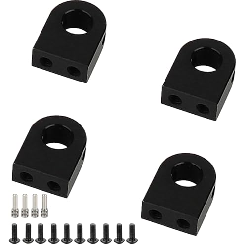 4PCS Body Post Mount CNC Aluminum for Axial SCX10 PRO 1/10 RC Crawler Upgrade,8G (Black) - color: Black