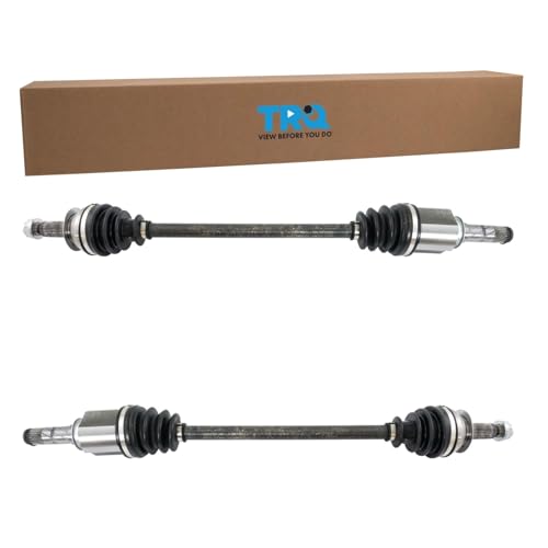 TRQ Front 2 Piece CV Axle Shaft Assembly Set | For 09-13 Subaru Forester 11-14 Impreza WRX Driver & Passenger Side - style: CSA70767