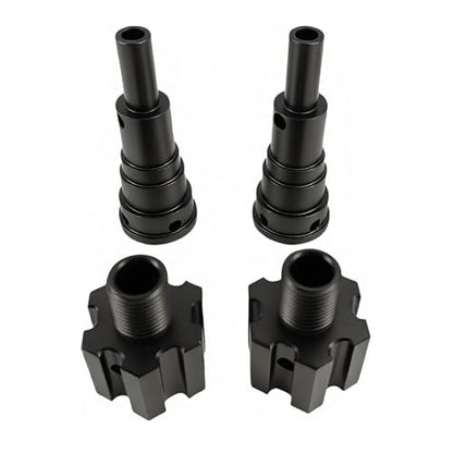 10mm Aluminum Widened Wheel Hex Nut & Axle Set for 1/5 X-MAXX 8S (Black) | 77086-4,7768 7756,Upgrade Parts,High Strength,CNC Machined,Precision Fit,Wear Resistant,Heavy Duty - color: Black