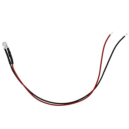 15PCS HIRCQOO RC Car 3MM & 5MM Pre Wired Led Light Emitting Diodes 12V Mini Single Led Bulbs Compatible with Traxxas TRX-4 TRX-6 Axial SCX10 90046 1/10 RC Crawler Car Truck DIY Parts (5mm,White) - size: 5mm,White