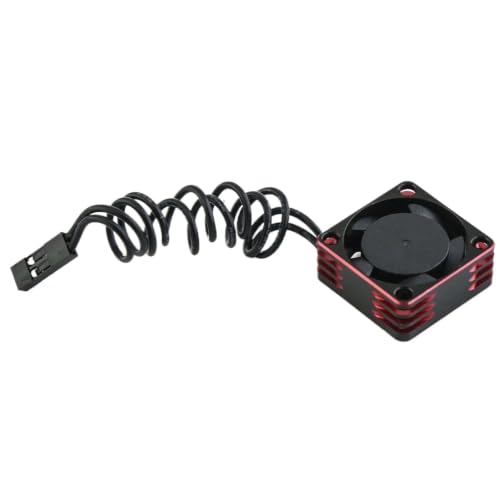 RC Car Repair Kit Rc Car Truck 25x25mm Aluminum Alloy Metal Cooling Fan Motor Esc Efficient Heat Dissipation Modify Upgrade Parts Replacement Accessories - color: Red