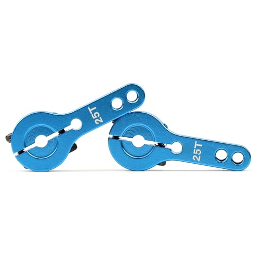 AIMROCK 3PCS 25T Aluminum Servo Arm Horn M3 Threads Steering Arms for 1/8 1/10 RC Car Truck Buggy Airplane