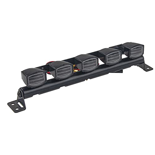 RC LED Light Bar Roof LED Lamp Compatible with Traxxas TRX-4 SCX10 90046 D90 SCX10 II CC01 Redcat Gen7 1/10 RC Crawler Car Truck (5Led Light) - style: 5Led Light