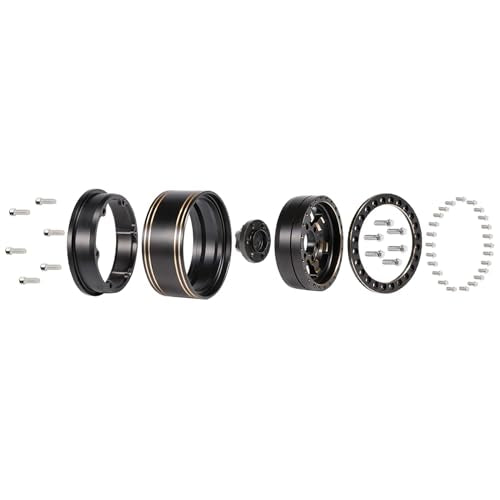 AMK 1.9 Beadlock Wheels 4pcs 958g Brass Heavy 1.9 Wheels for 1/10 RC Crawler TRX4 Capra SCX10 D90 VS4-10 Gen8 CC01 TRX4 Upgrades Accessories