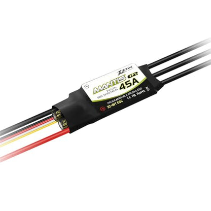 ZTW Mantis G2 45A ESC 2-6S Built-in Switching BEC 5V/6V/7.4V Adjustable 4A Brushless Speed Controller for RC Airplane Aircraft Fixed-Wing