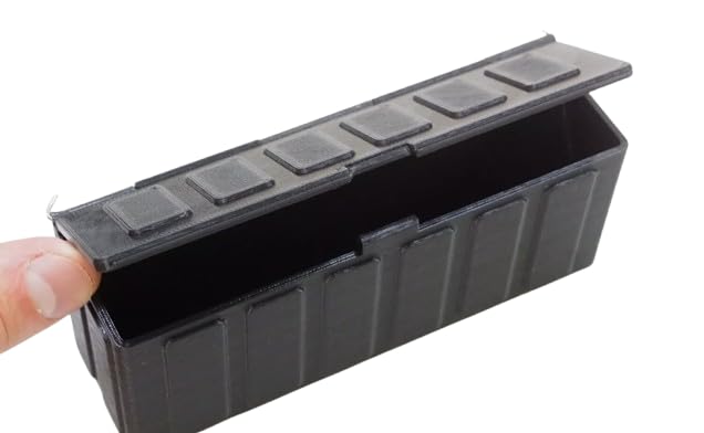 Truck Bed Toolbox Scale Storage Tub for WPL D12 2wd RC Truck *Compatible with USA* 1/10 BLACK