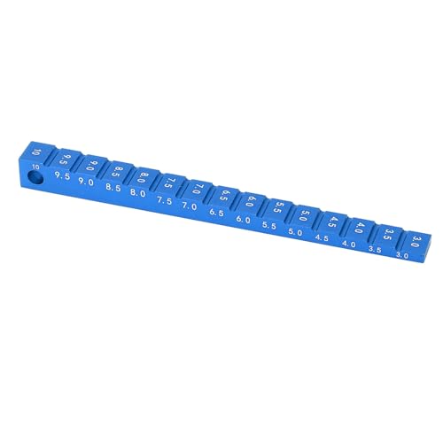 FOSA RC Ride Height 1/10, Aluminum Alloy, Clear Scale, Adjustable 3 to 10mm, Measure and Adjust RC Car Ride Height, for 1/10 RC Drift Car (Blue), fosaba7tdfmnc8-12 - color: Blue
