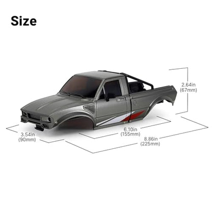 INJORA IR60 Pickup Hard Body Shell for 1/18 TRX4M Defender Bronco (Grey) - color: Grey
