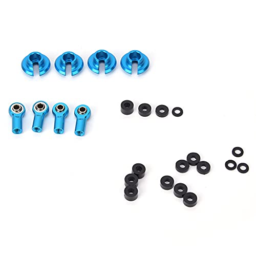 CNC Precision Machined Link Rod End Ball Joint Set for 1/10 ECX 2WD RC Car, Durable Accessories (Blue ECX1038B)