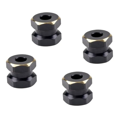 12mm Brass Hex Hub Extension Adapter Upgrade for 1/10 SCX10 D90 | Fit 1/10 Axial SCX10 & D90 crawler vehicles. Widen wheel track for stability. Solid brass durable RC modification parts. - size: 12mm