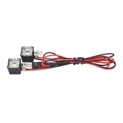 RC LED Headlights White High Brightness Front Light Bar Compatible with Axial SCX10 90046 fit for Redcat :10 RC Crawler Car Lighting Kit 2LED - size: 2LED