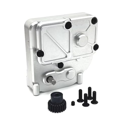 for MJX for Hyper Go H12Y 1/12 Metal Transmission Gear Box Gearbox with Gear Set RC Crawler Car Upgrade Parts Accessories RC Car Repair Kit(Silver) - size: Silver