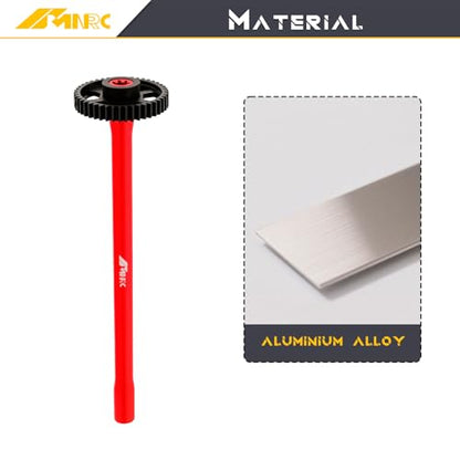 Alum 45T Spur Gear & Center Drive Shaft for 1/16 MIni MAXX & Mini XRT Driveshaft RC Car Series Upgrades Part Red - color: Red