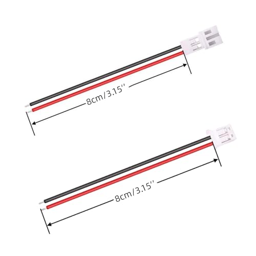 10pcs Tiny Whoop JST-PH 2.0 Male and Female Connector Cable 80mm Wire Cables for Battery JJRC H36 H67 Blade Inductrix E010 E013