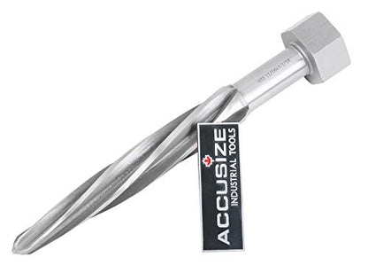 Accusize Industrial Tools H.S.S. Aligning Reamer - 11/16'' Diameter, 4-1/2'' Flute Length, 6-1/2'' OAL, Hex Shank, Spiral Flute, 0523-6025 | HSS Aligning Reamer, 11/16" Dia, 4-1/2" Flute, 6-1/2" OAL, Hex Shank, Spiral Flute - size: 11/16 inch