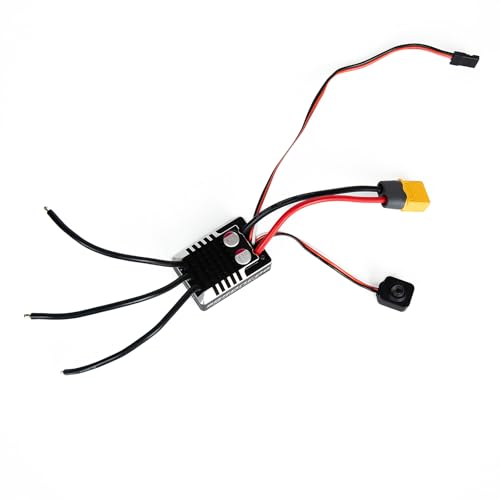 Skystars 50A 2-6S RC Crawler Waterproof Brushless ESC Power System BEC 5.20-7.5V Adjustable for 1/8 1/10 Scale RC Cars RC Crawler Compatible with SCX10 TRX-4 TRX-6
