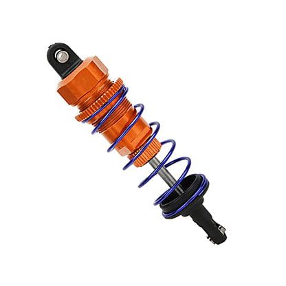 2pcs 92mm RC Oil Pressure Adjustable Front Shock Damper, 1/10 RC Car Shock Damper, Upgrade Buggy Truggy Suspension for ZD Racing HSP with Aluminum Alloy Body (Orange) - color: Orange