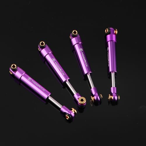 40mm Shock Adjustable Inner Spring Shock for SCX24 AX24, Purple | CNC Aluminum Dampers, Multi Mode Adjustment, Low Friction Damping Shaft - color: Purple