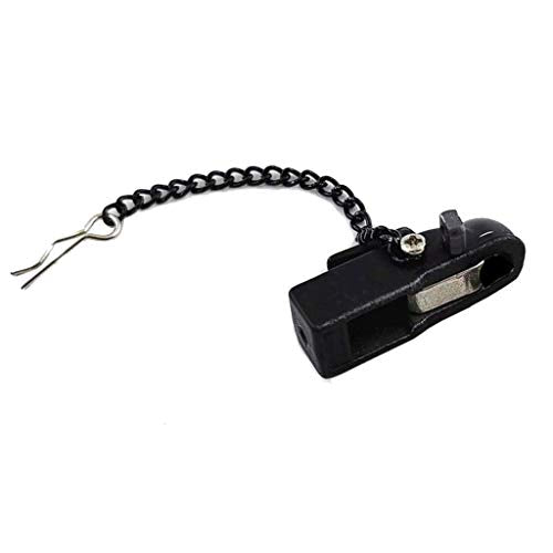 ShareGoo Metal Hitch Trailer Hook Ball Buckle Simulation Link Component Compatible with Traxxas TRX-4 90046 90047 SCX10 1/10 RC Crawler Car,Black
