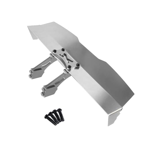 Metal Rear Wing for Hyper Go 1/16 16207 H16PL RC Car Tail Wing Rear Spoiler Wing Upgrade Parts - color: Silver