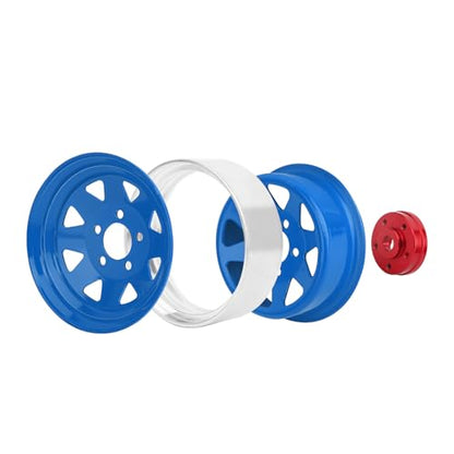 4PCS Metal 1.9" Beadlock Wheel Rim Set for 1/10 Axial 1/10 RC Crawler Auto Axial SCX10 90046 AXI03007 TRX4 VS4-10 Gen8 MST CFX (Blue)