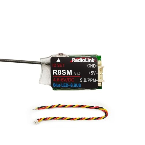 2.4GHz RC Receiver 4-12CH SBUS PPM PWM, DSSS FHSS Anti-Interference RSSI Telemetry Gyro Waterproof, Fits AT10II T8FB RC6GS for FPV Drone RC Car (R8SM) - style: R8SM