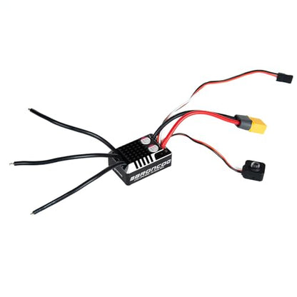 Skystars 50A 2-6S RC Crawler Waterproof Brushless ESC Power System BEC 5.20-7.5V Adjustable for 1/8 1/10 Scale RC Cars RC Crawler Compatible with SCX10 TRX-4 TRX-6